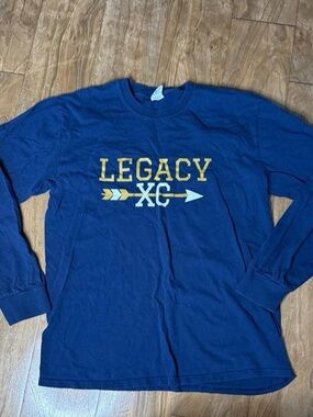 Legacy XC Navy Long-Sleeve Crew Neck Shirt